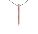 B.Tiff 18-Stone Stainless Steel Bar Pendant Necklace Black Silver Gold Rose Gold
