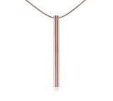B.Tiff Plain Bar Stainless Steel Pendant Necklace Gold Silver Black Rose Gold