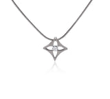 B.Tiff Floro Stainless Steel Pendant Necklace Silver Gold
